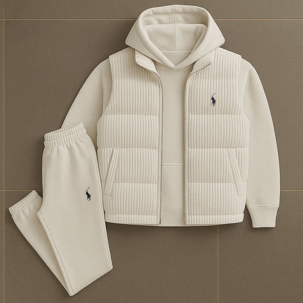 PRL Set – Hoodie, Quilted Vest & Pants