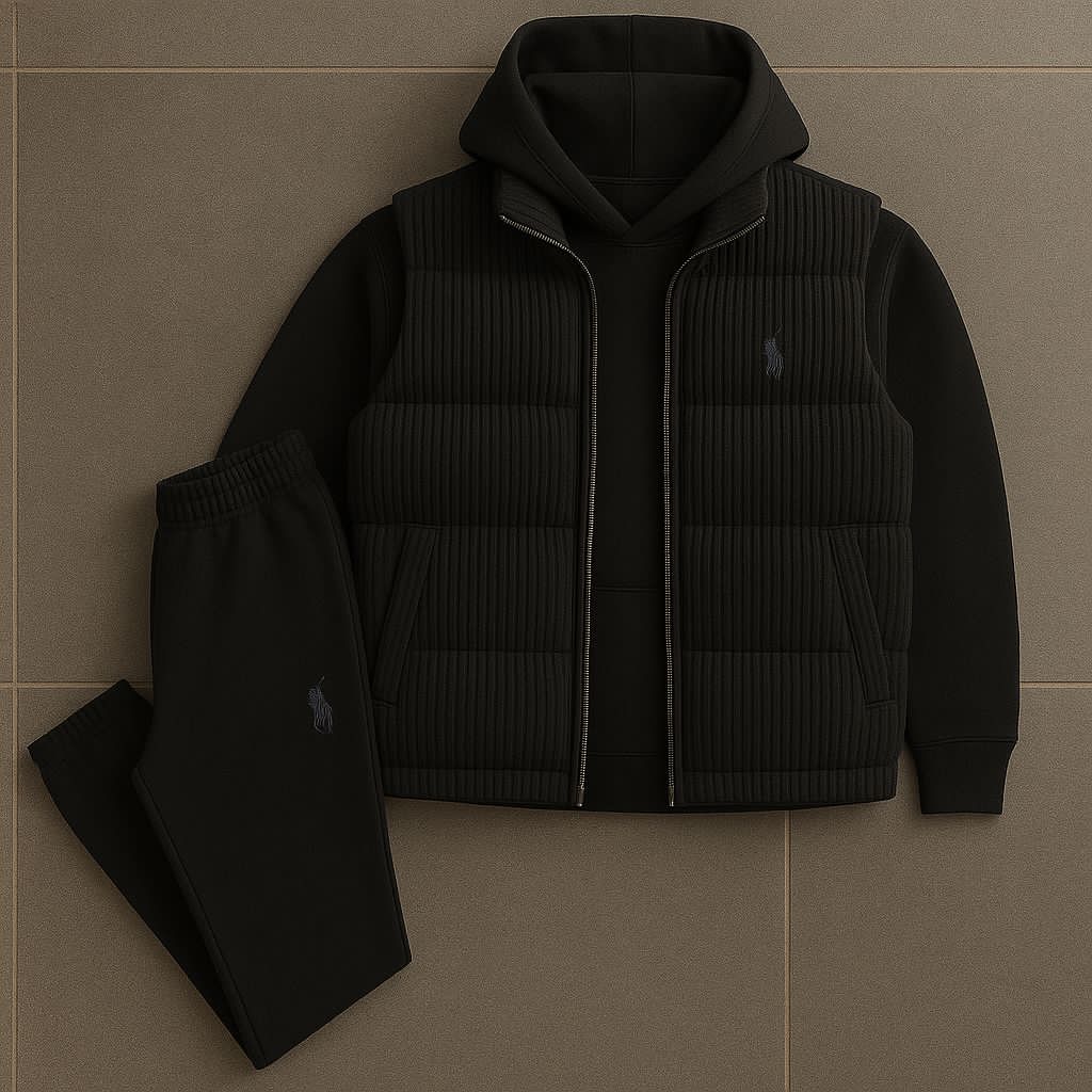 PRL Set – Hoodie, Quilted Vest & Pants